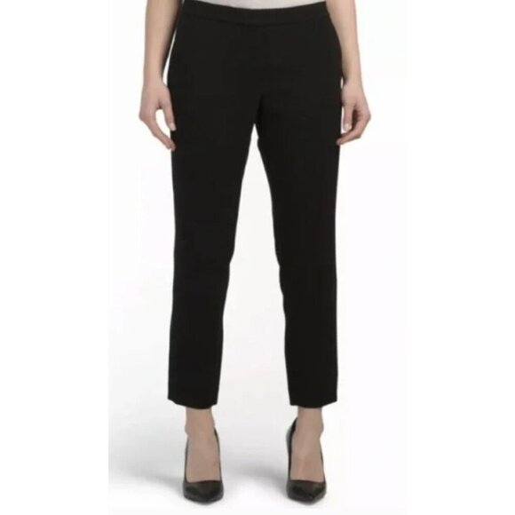 Theory Thaniel Z2 Maxyne Crepe Black Pants-sz 6 - Picture 1 of 11